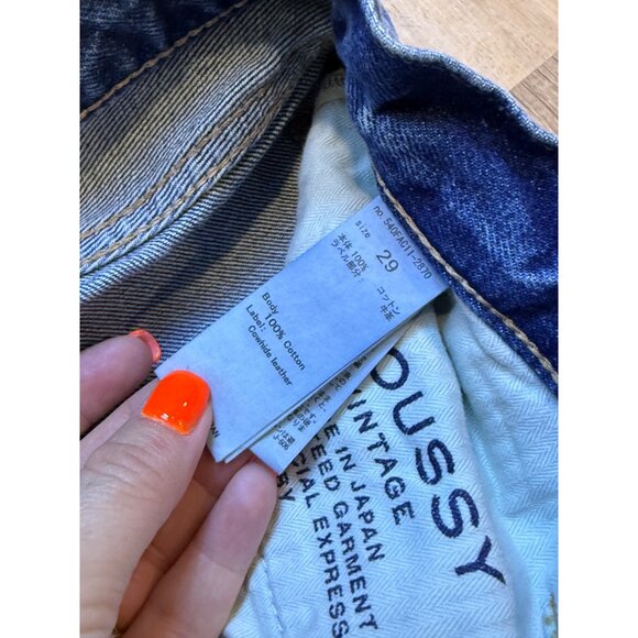 Moussy Vintage Cowhide Leather Made in Japan Slim Straight Size 29 - Picture 8 of 9